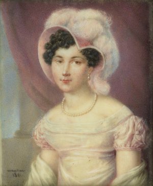 Portret van Maria S.J.A. de Stephanis by Leon Larue Oil Painting
