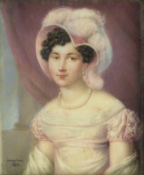 Portret van Maria S.J.A. de Stephanis  by Leon Larue - Hand-Painted Oil Painting Reproduction
