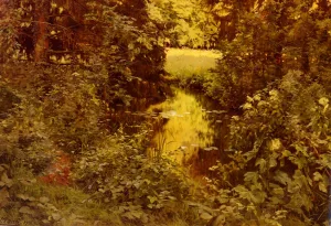 Clairiere Dans Une Foret by Leon Louis Antoine Tanzi Oil Painting