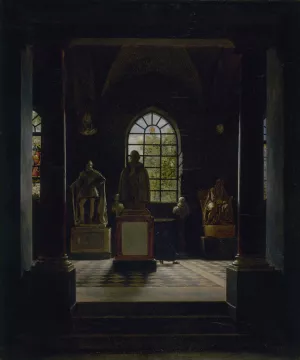 La Salle du XVIIe siecle au musee des Monuments Francais by Leon-Mathieu Cochereau Oil Painting