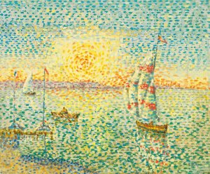 Soleil Couchant by Leon Pourtau Oil Painting