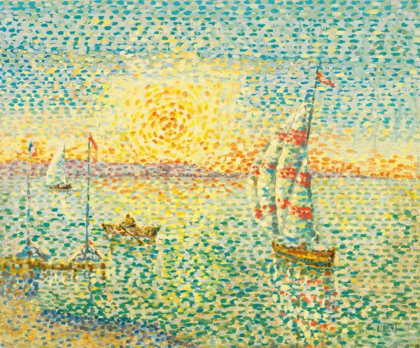 Soleil Couchant  by Leon Pourtau - Hand-Painted Oil Painting Reproduction