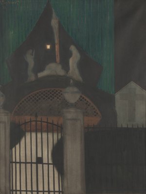 Calvarie en vagevuur te Oostende by Leon Spilliaert Oil Painting