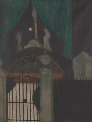 Calvarie en vagevuur te Oostende by Leon Spilliaert Oil Painting