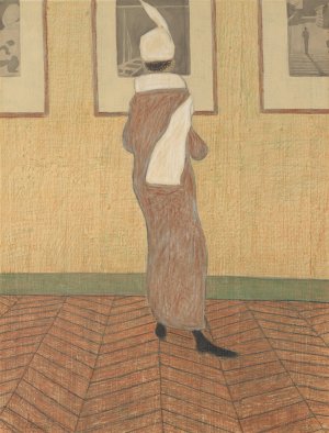 Dame in expositie by Leon Spilliaert Oil Painting