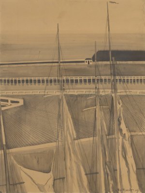 De haven te Oostende by Leon Spilliaert Oil Painting