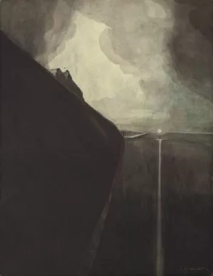 Digue et plage, Chalet Royal et galeries d'Ostende by Leon Spilliaert Oil Painting