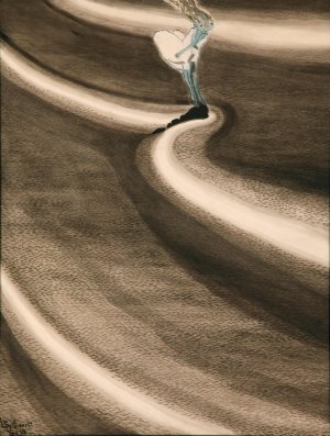 Fillettes devant la vague by Leon Spilliaert Oil Painting