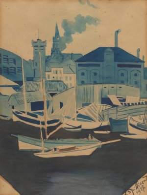 Havenzicht by Leon Spilliaert Oil Painting