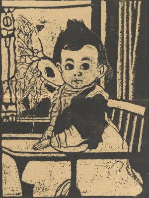 Kindje in kinderstoel by Leon Spilliaert Oil Painting