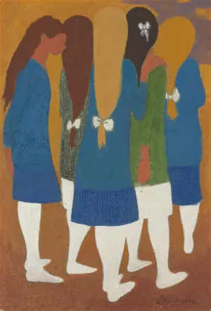 Meisjes met witte kousjes by Leon Spilliaert Oil Painting