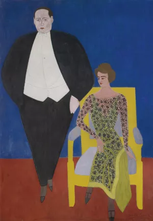 Portrait of Gustave en Norine Van Hecke by Leon Spilliaert Oil Painting