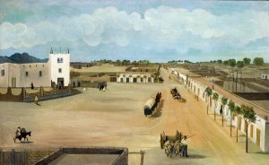 Old Mesilla Plaza by Leon Trousset Oil Painting