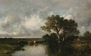 La Mare Aux Chenes Oil painting by Leon-Victor Dupre