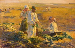 Beet-Lifting by Leon Wyczolkowski Oil Painting
