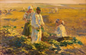 Beet-Lifting Oil painting by Leon Wyczolkowski