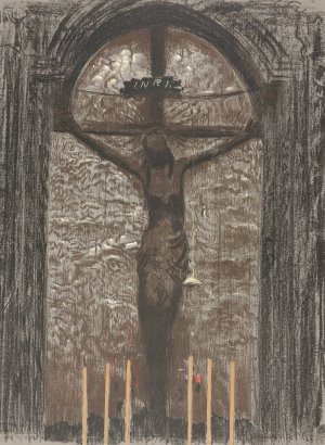 Chrystus by Leon Wyczolkowski Oil Painting