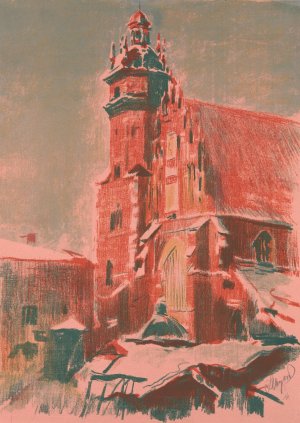Corpus Christi Church in Krakow by Leon Wyczolkowski Oil Painting