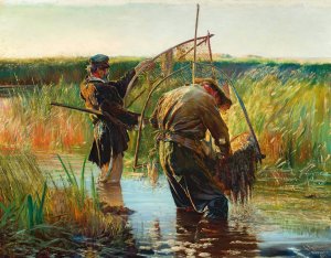 Fishermen by Leon Wyczolkowski Oil Painting
