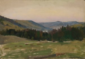 Highland Landscape by Leon Wyczolkowski Oil Painting