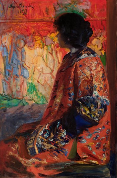 Japanese Woman  by Leon Wyczolkowski - Hand-Painted Oil Painting Reproduction