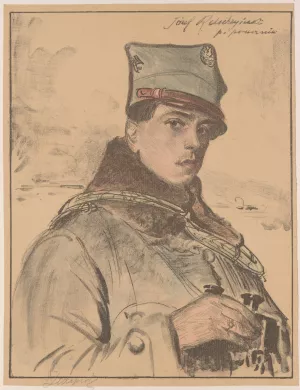 Jozef Relidzynski, second lieutenant Oil painting by Leon Wyczolkowski