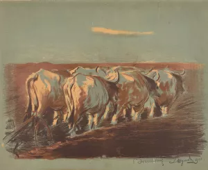 Orka na Ukrainie by Leon Wyczolkowski Oil Painting