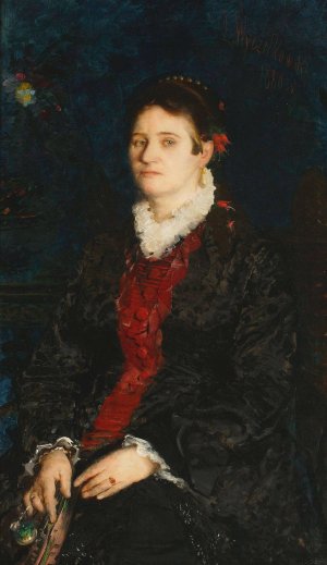 Portrait of a woman by Leon Wyczolkowski Oil Painting