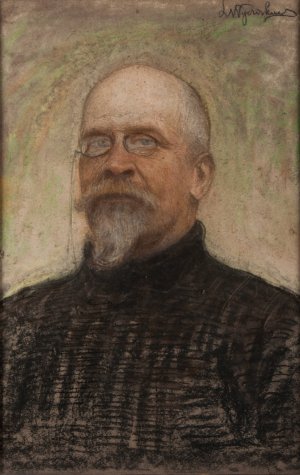 Portrait of Bruno Abdank-Abakanowicz by Leon Wyczolkowski Oil Painting
