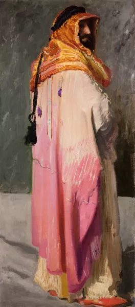 Portrait of Feliks Jasienski Dressed as a Bedouin Oil painting by Leon Wyczolkowski