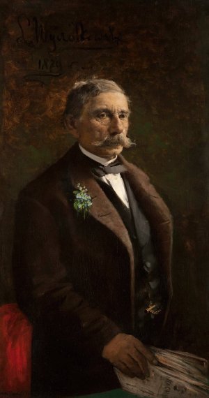 Portrait of Jakub Baracz by Leon Wyczolkowski Oil Painting
