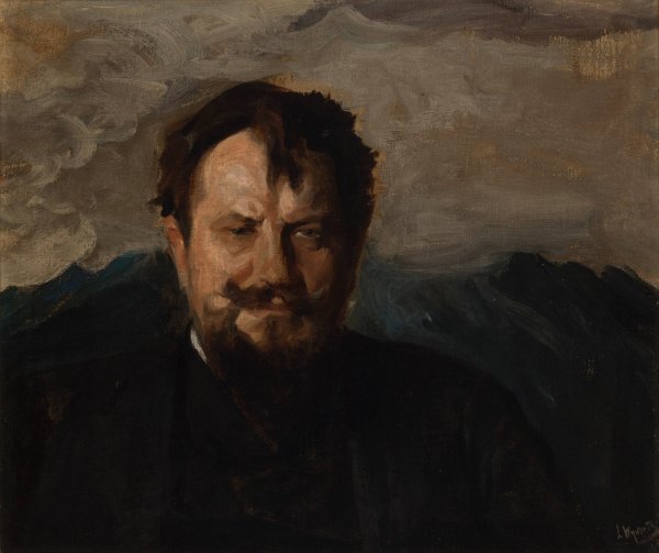 Portrait of Jan Kasprowicz  by Leon Wyczolkowski - Hand-Painted Oil Painting Reproduction