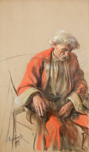 Portret Boliglowy z Krzeslawic by Leon Wyczolkowski Oil Painting