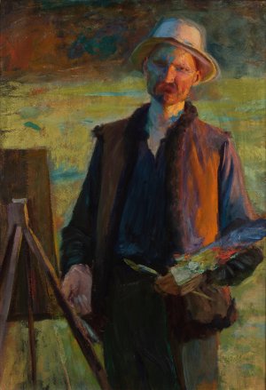 Self-Portrait by Leon Wyczolkowski Oil Painting