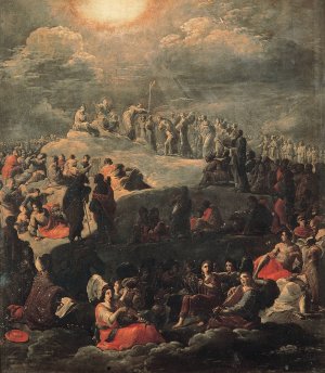 Glorification of the Holy Cross by Leonaert Bramer Oil Painting