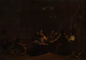 Pashur Smiting Jeremiah in the Temple by Leonaert Bramer Oil Painting