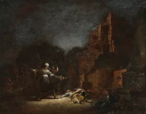 The Discovery of the Bodies of Pyramus and Thisbe by Leonaert Bramer Oil Painting