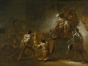 The Judgment of Solomon by Leonaert Bramer Oil Painting