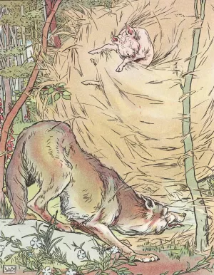 The story of the three little pigs 2 by Leonard Leslie Brooke Oil Painting