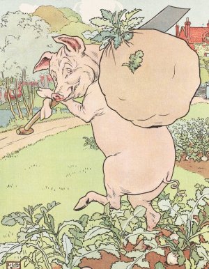 The story of the three little pigs 4 by Leonard Leslie Brooke Oil Painting