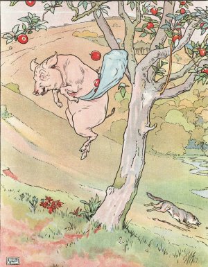 The story of the three little pigs 6 by Leonard Leslie Brooke Oil Painting