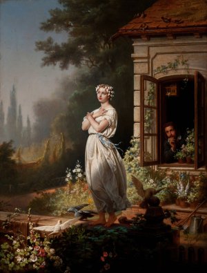Zosia in the Morning by Leonard Ludwik Straszynski Oil Painting