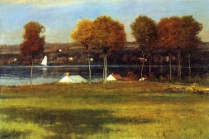 Along the Mianus River by Leonard Ochtman Oil Painting