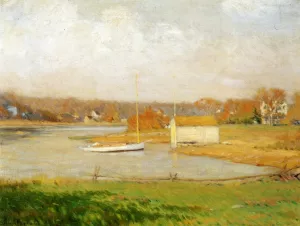 On the Mianus River by Leonard Ochtman - Oil Painting Reproduction