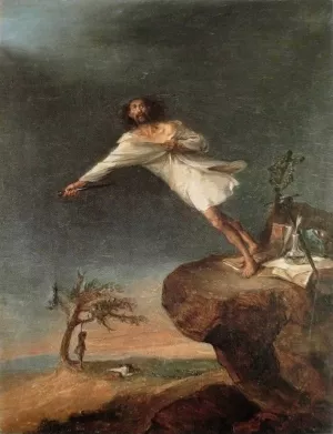 Satire on Romantic Suicide Oil painting by Leonardo Alenza y Nieto