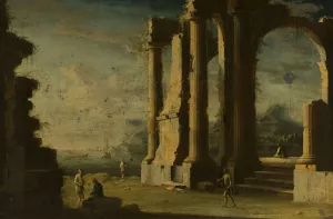 Sea Bay by Leonardo Coccorante Oil Painting