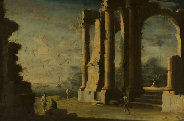 Sea Bay by Leonardo Coccorante - Hand-Painted Oil Painting Reproduction