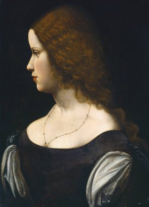 Portrait of a Young Lady by Leonardo Da Vinci (Follower) Oil Painting