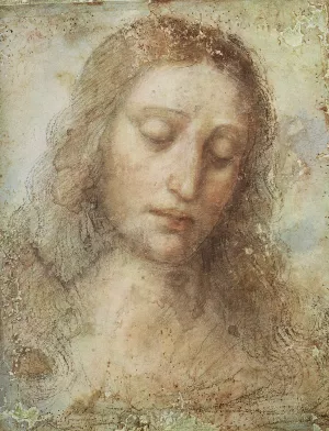 Head of Christ painting by Leonardo Da Vinci