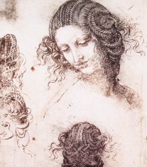 Head of Leda Oil painting by Leonardo Da Vinci